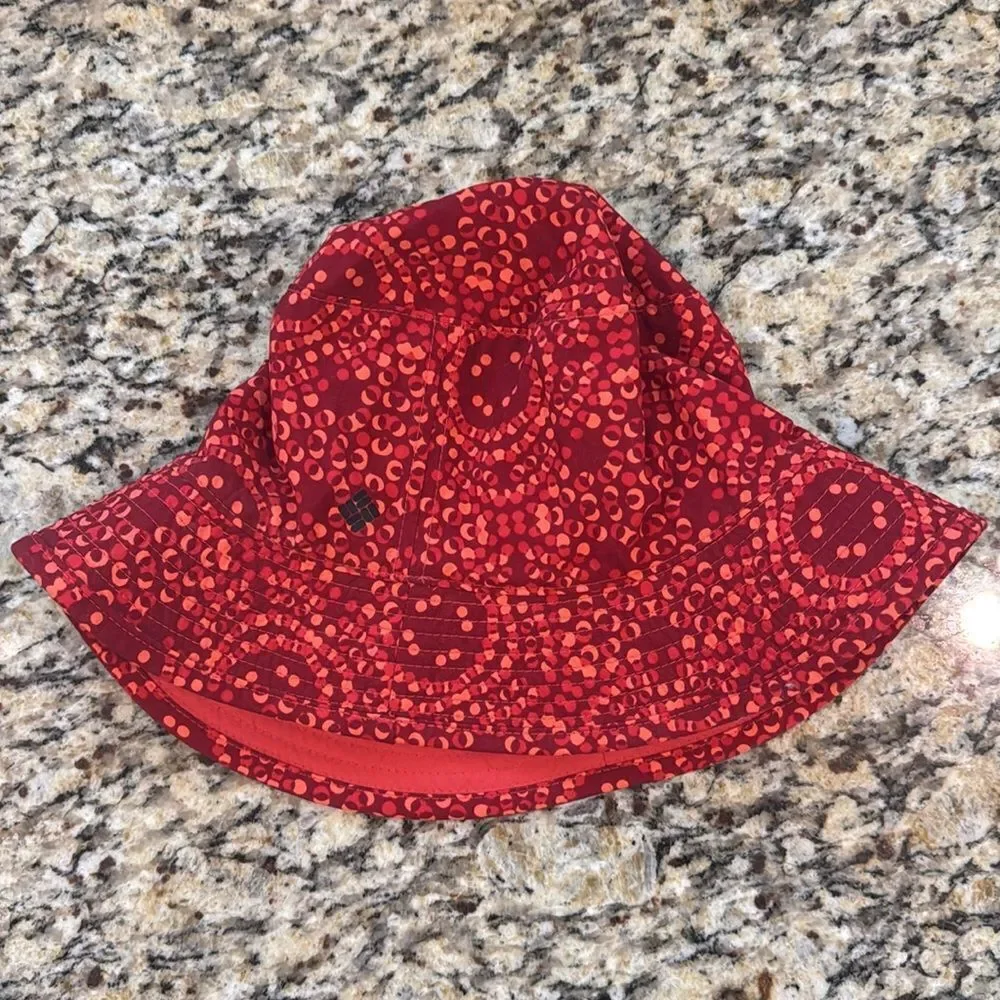 Kids Columbia bucket hat Stylish Red Patterned reversible